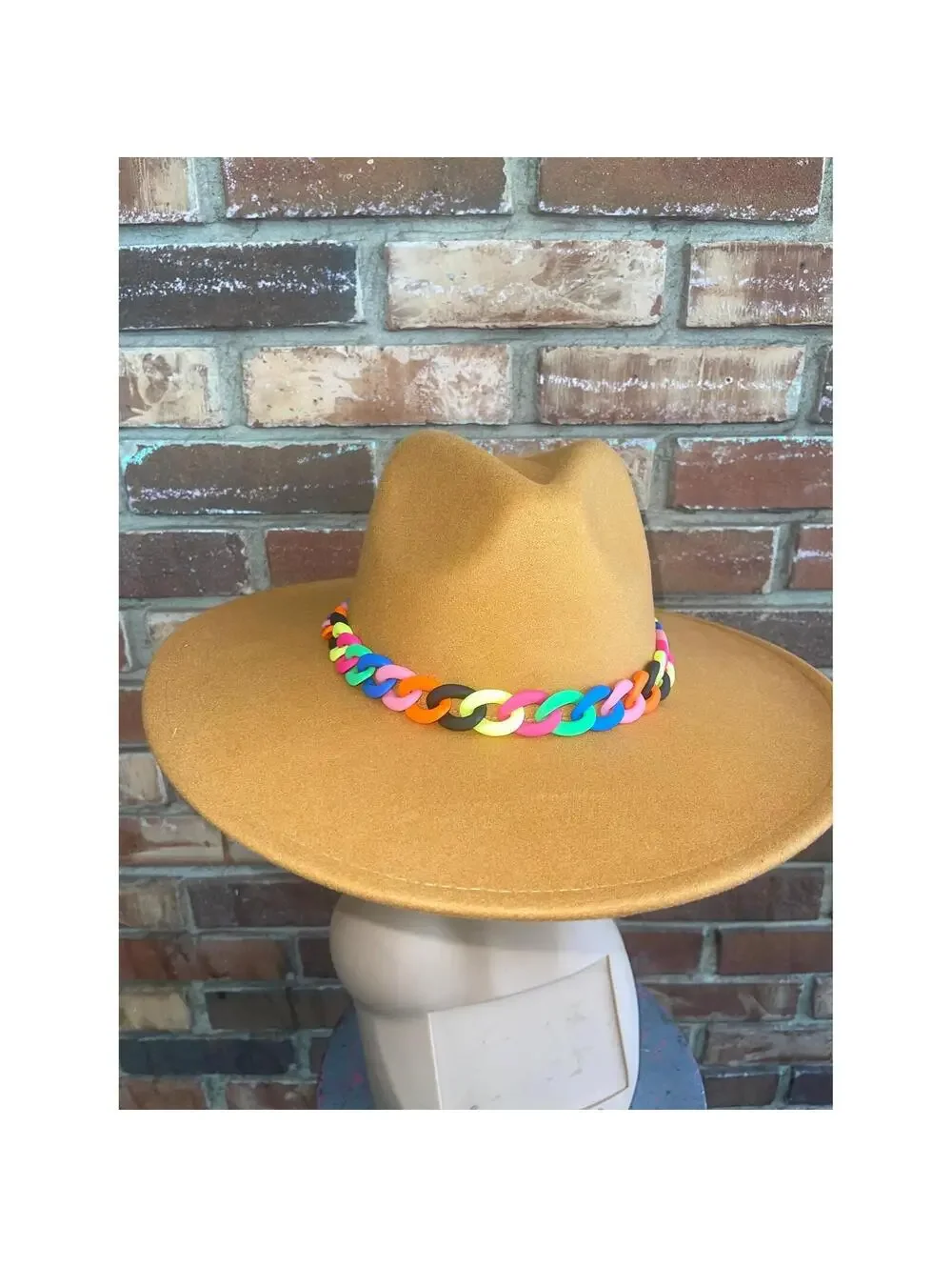 Colorful Chain Panama Fedora Hat